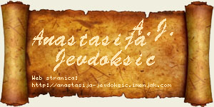 Anastasija Jevdoksić vizit kartica
